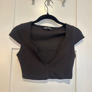 Black Women's Crop Top